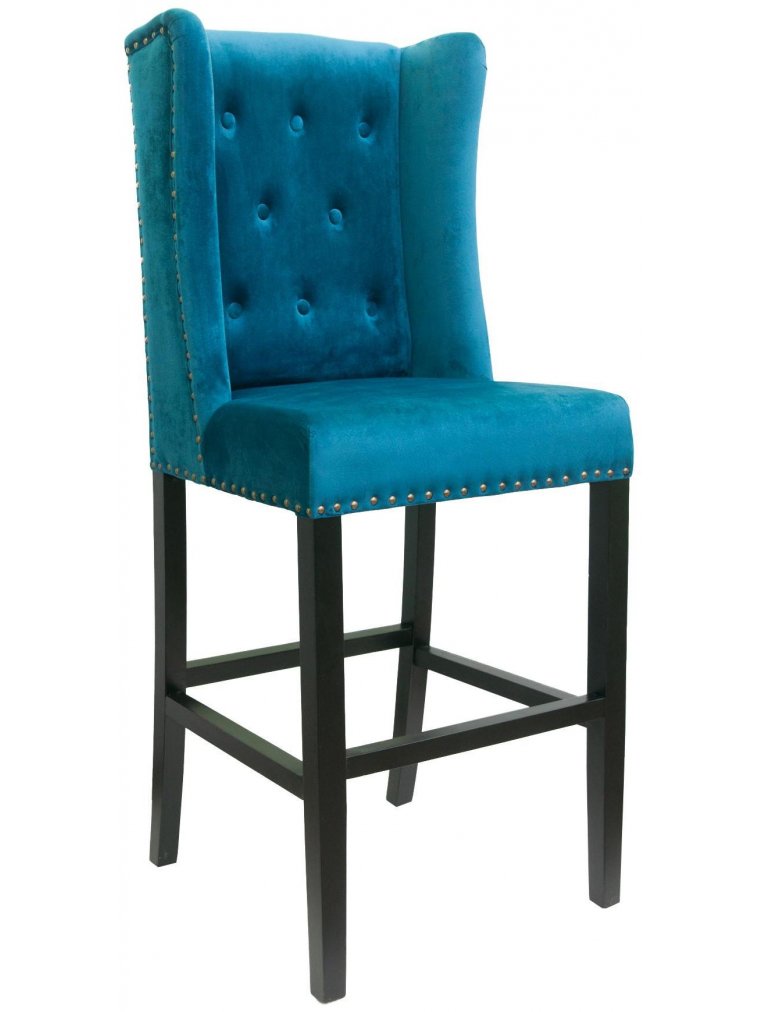 Барный стул Skipton 5KS27623-BLUE blue velvet