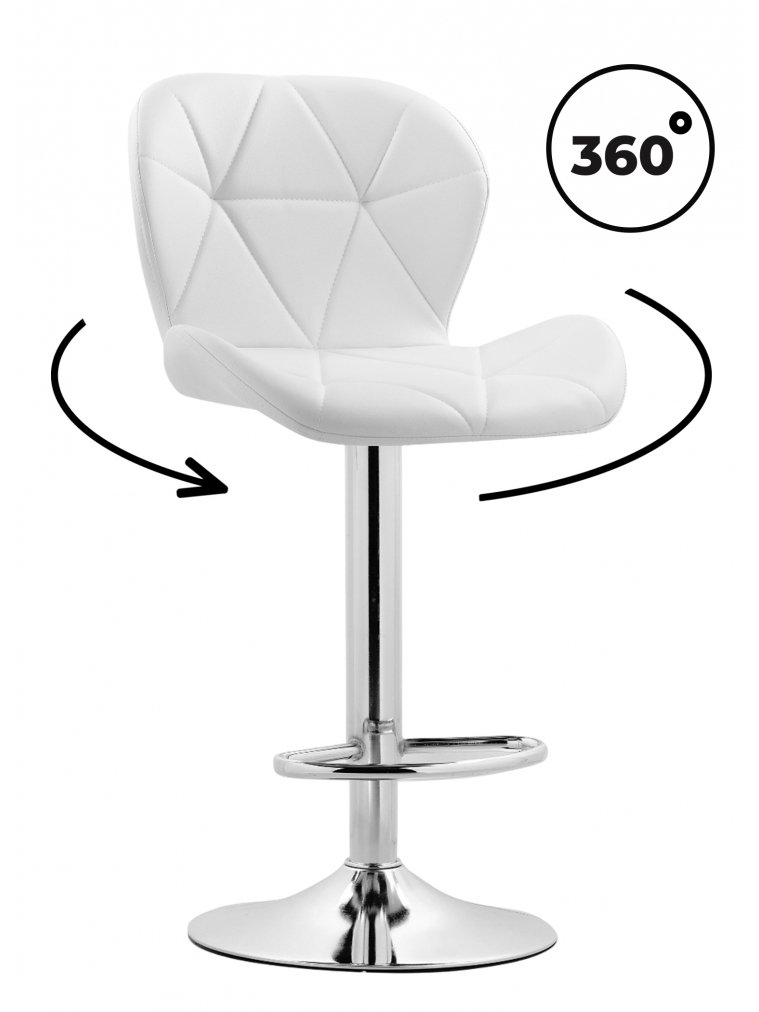 Барный стул Trio white / chrome