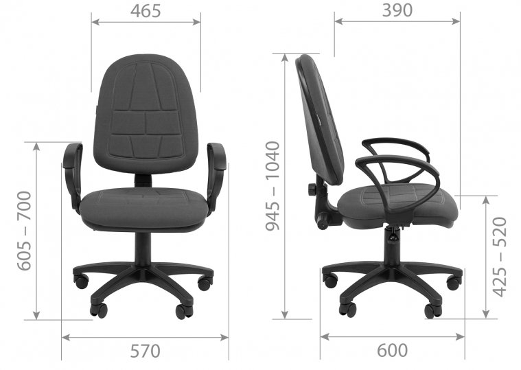 Компьютерное кресло Chairman 205 T08 черный
