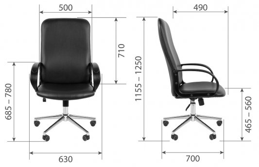 Компьютерное кресло Chairman 278 черный / хром