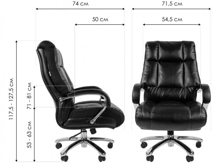 Компьютерное кресло Chairman 405 кожа черное