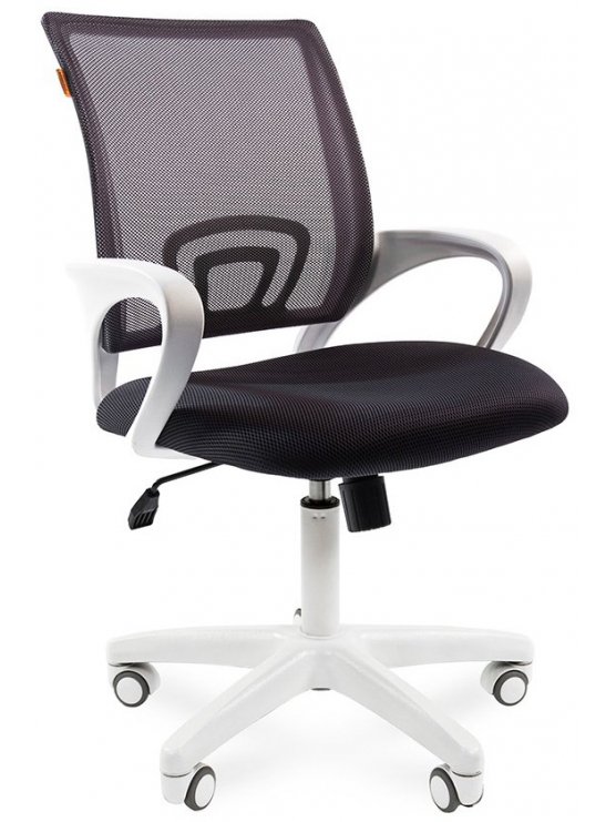 Компьютерное кресло Chairman 696 белый пластик TW-12 / TW-04 серое N