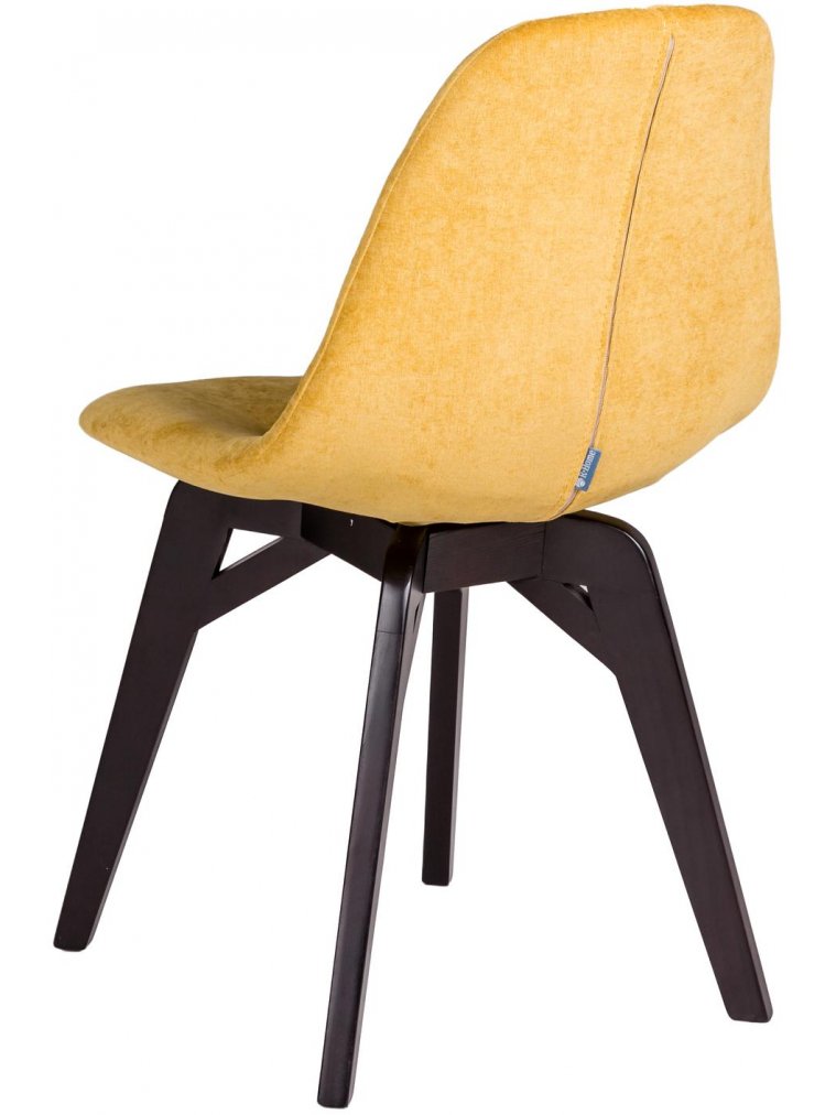 Деревянный стул Eames жёлтый / венге