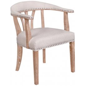 Мягкий стул с подлокотниками Tanner Beige