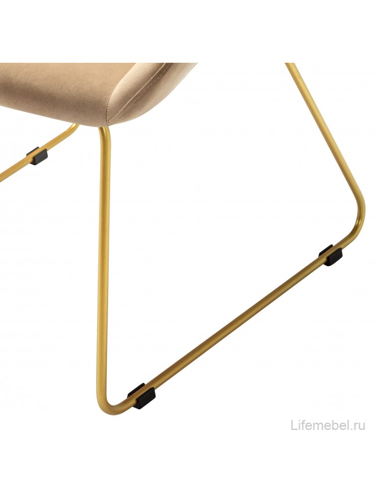 Кресло Kent Diag beige / линк золото