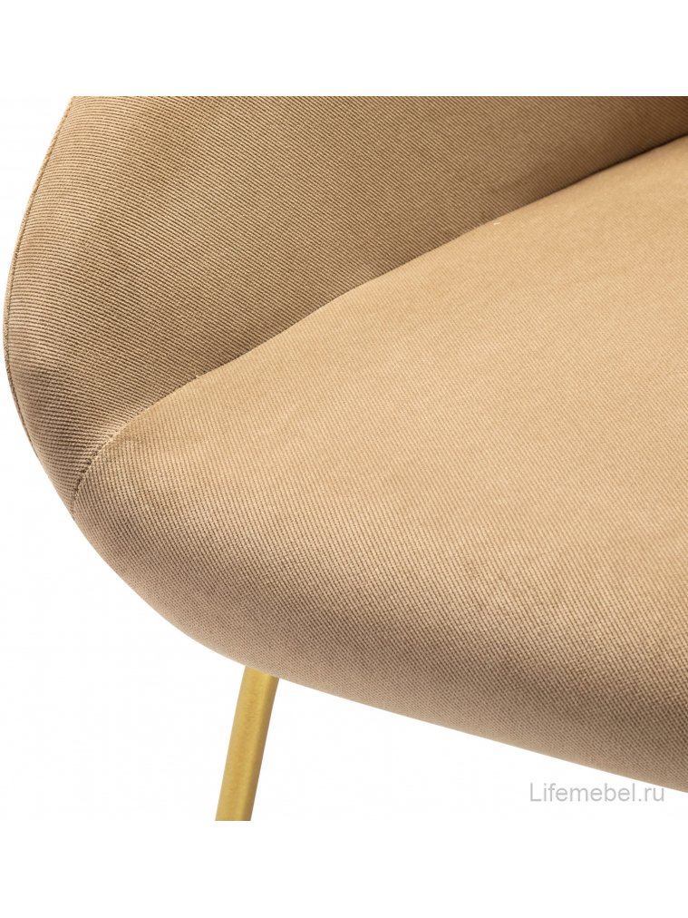 Кресло Kent Diag beige / линк золото