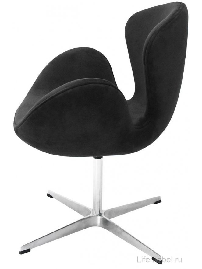 Кресло Swan Chair искусственная замша графит