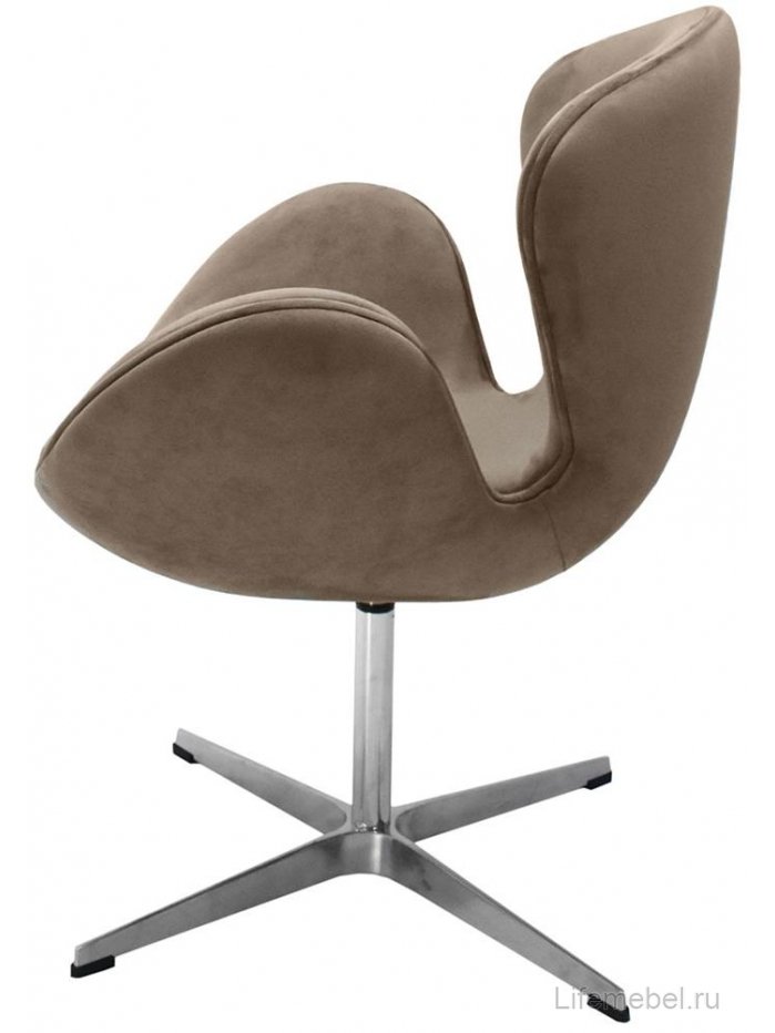 Кресло Swan Chair искусственная замша латте