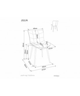 Стул на металлокаркасе Julia