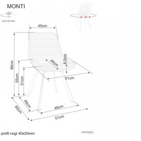 Стул на металлокаркасе Monti