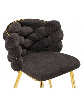 Стул на металлокаркасе Rendi gold /  gray