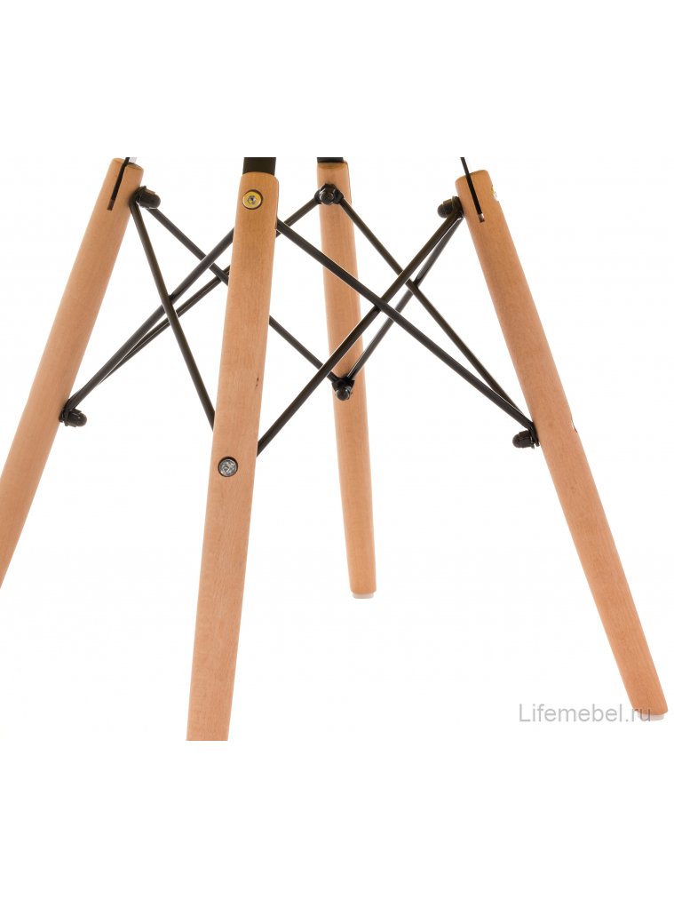 Пластиковый стул Eames PC-015 серо-голубой / дерево