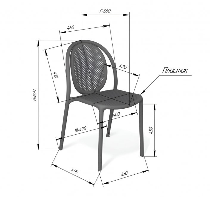Пластиковый стул Sheffilton SHT-S172 Травяной