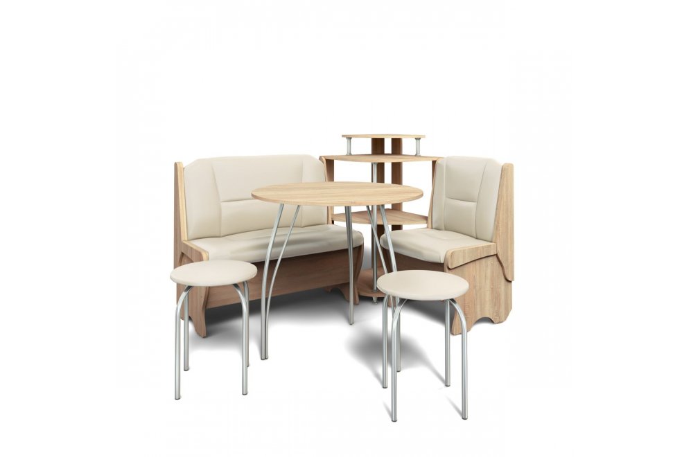 Кухонный уголок Лотос крем / дуб сонома