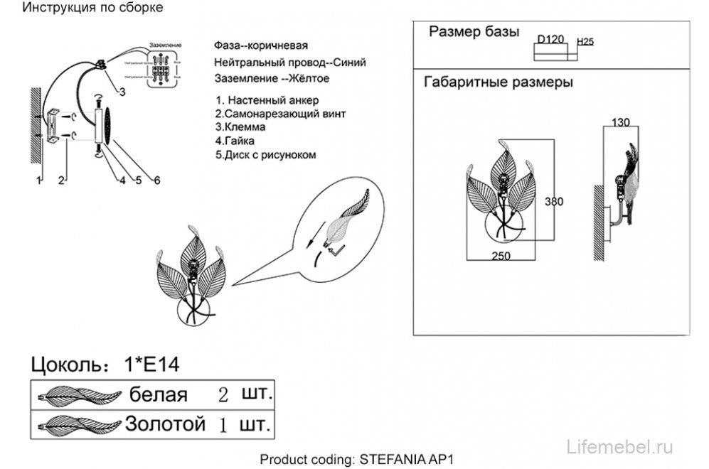 Бра STEFANIA AP1