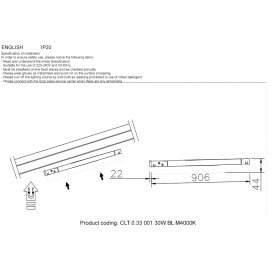 Магнитный трековый светильник CLT 0.33 001 30W WH M4000K