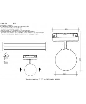 Светильник CLT 0.33 015 5W BL 4000K