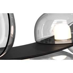 Подвесной светильник BOSQUE SP7 L3000 BLACK/TRANSPARENT