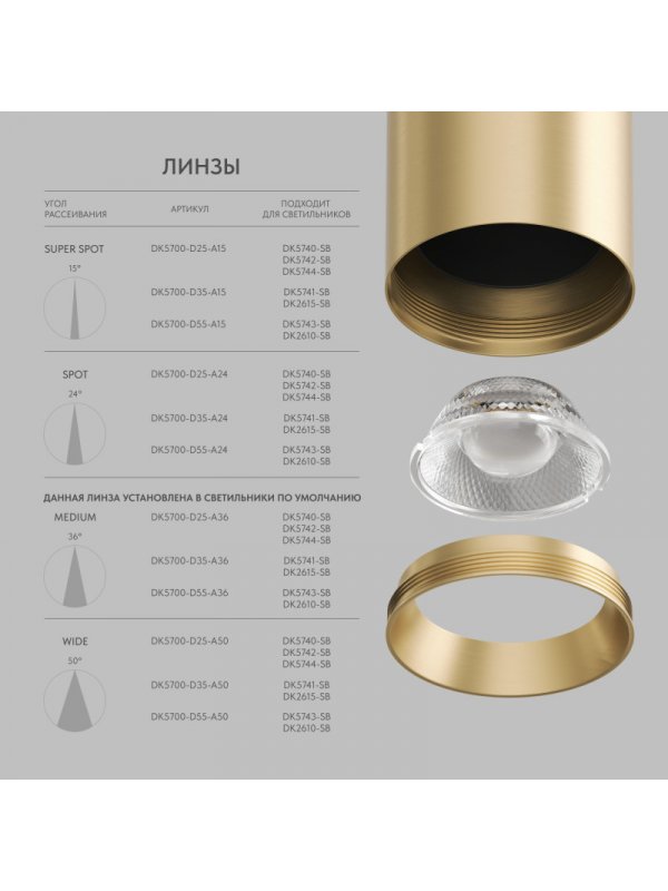 Трековый светильник Денкирс Шайн Оптикс DK5700-D55-A24