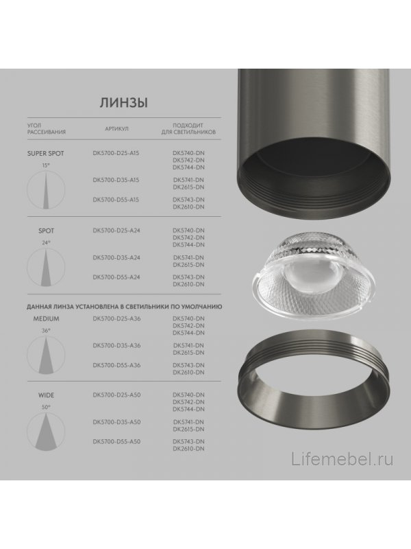 Трековый светильник Денкирс Шайн Оптикс DK5700-D55-A50