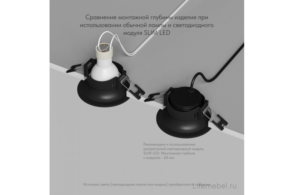 Встраиваемый светильник Денкирс Кибэк DK3024-BK