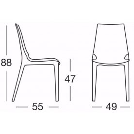 Пластиковый стул Vanity Chair