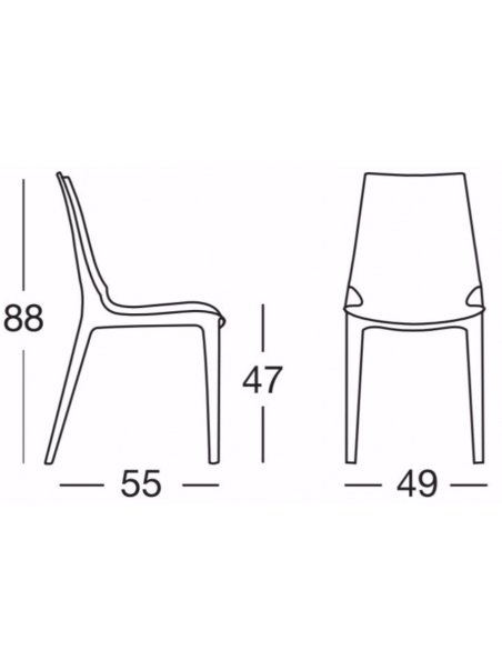 Пластиковый стул Vanity Chair - Уцененный экземпляр