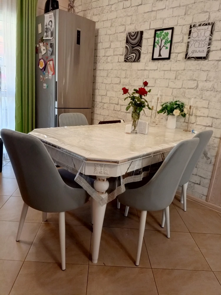 Стул на металлокаркасе Kora white / gray фото покупателя 63