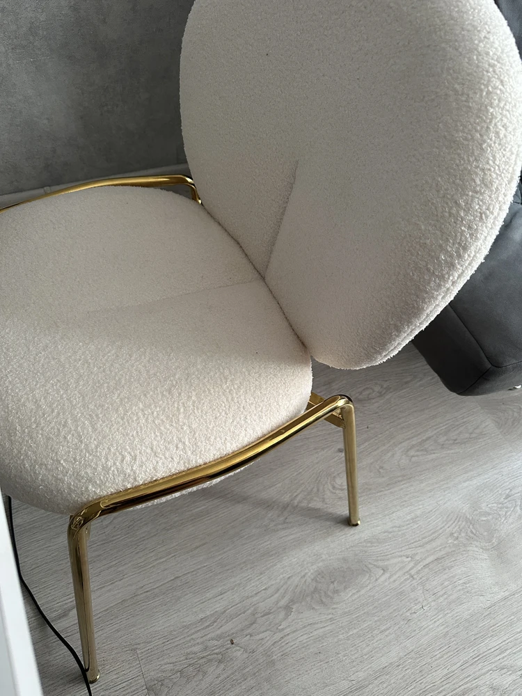 Стул на металлокаркасе Kalipso 1 white / gold фото покупателя 1