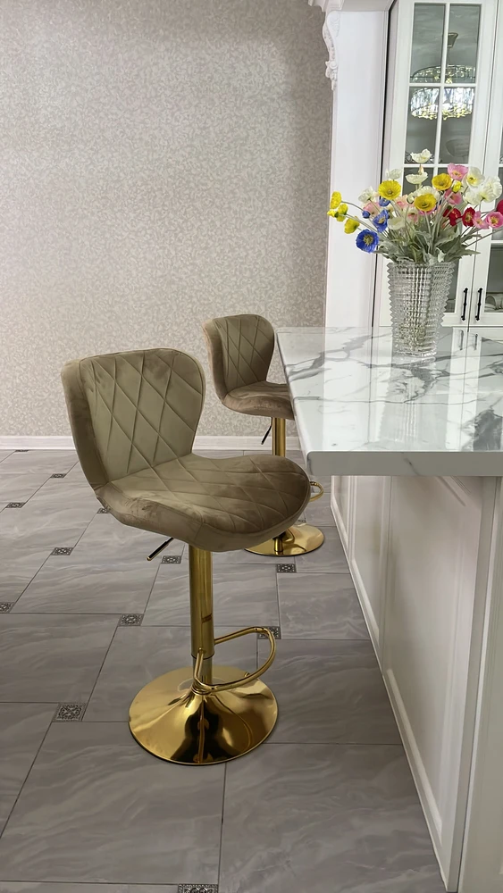 Барный стул Porch dark beige / chrome фото покупателя 43