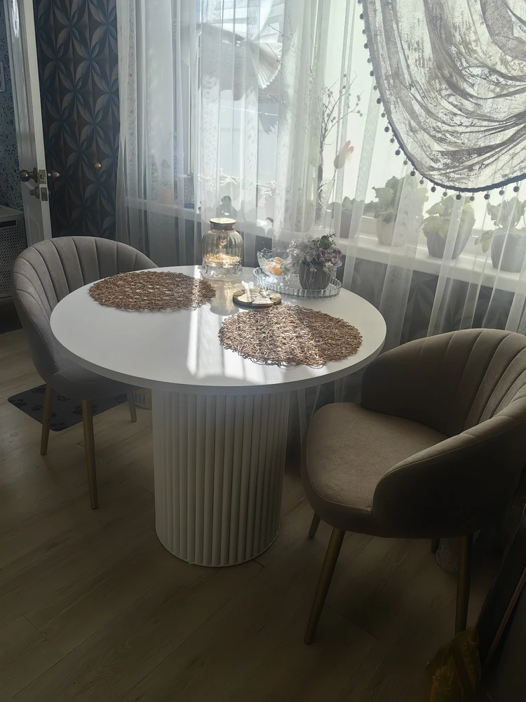 Стол Барел 110 белый / белый фото покупателя 6