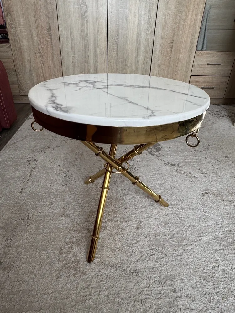 Журнальный столик Monika 50х55 marble / gold фото покупателя 10