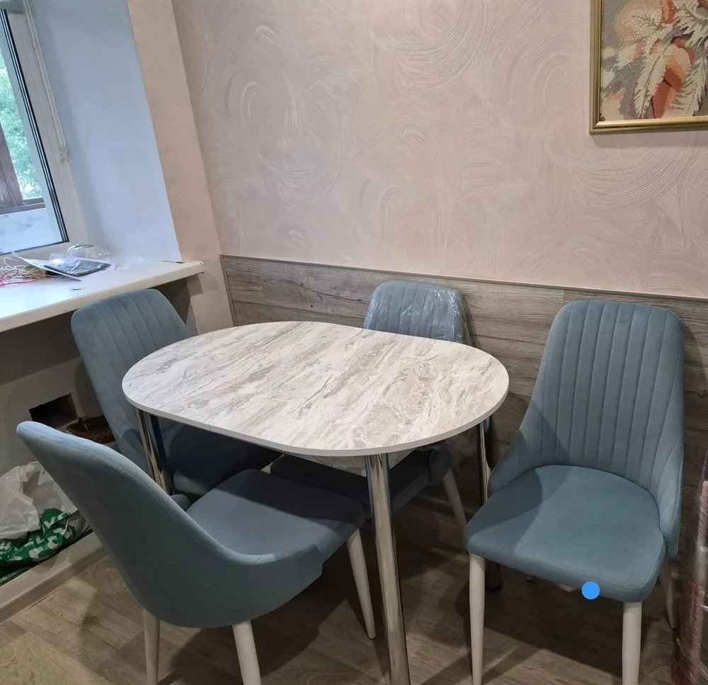 Стул на металлокаркасе Kora white / gray фото покупателя 22