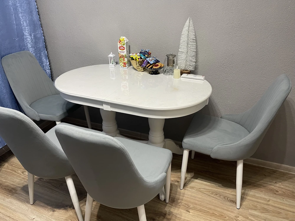 Стул на металлокаркасе Kora white / gray фото покупателя 130