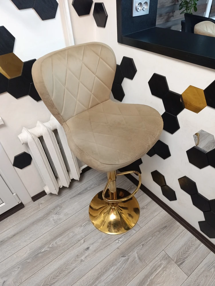 Барный стул Porch dark beige / chrome фото покупателя 5