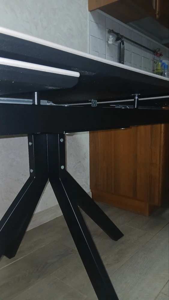 Керамический стол Катчел 120(180)x80 calacatta gold / черный фото покупателя 7