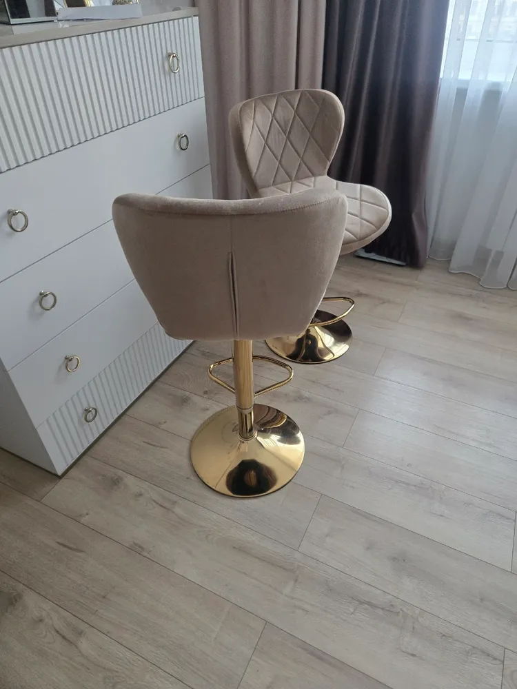 Барный стул Porch dark beige / chrome фото покупателя 12