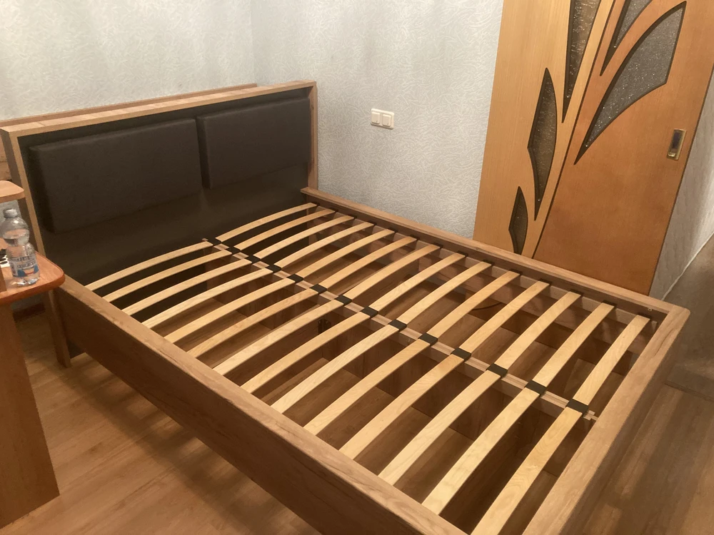 Полутораспальная кровать Клауд 140х200 парящая дуб крафт золотой / антрацит фото покупателя 59