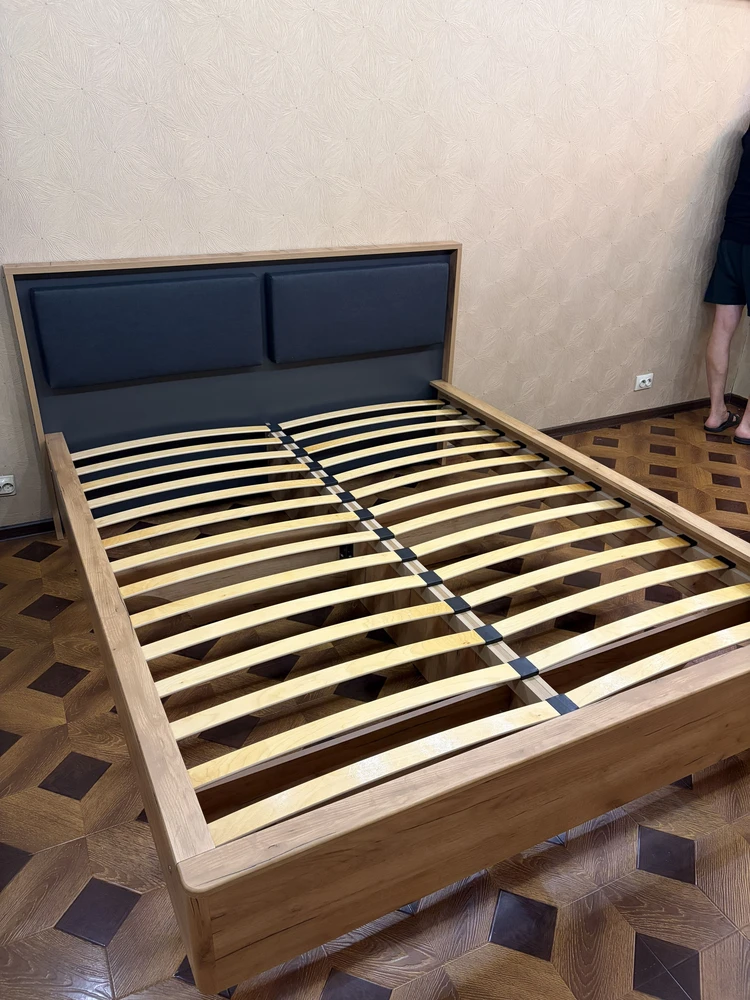 Полутораспальная кровать Клауд 140х200 парящая дуб крафт золотой / антрацит фото покупателя 160