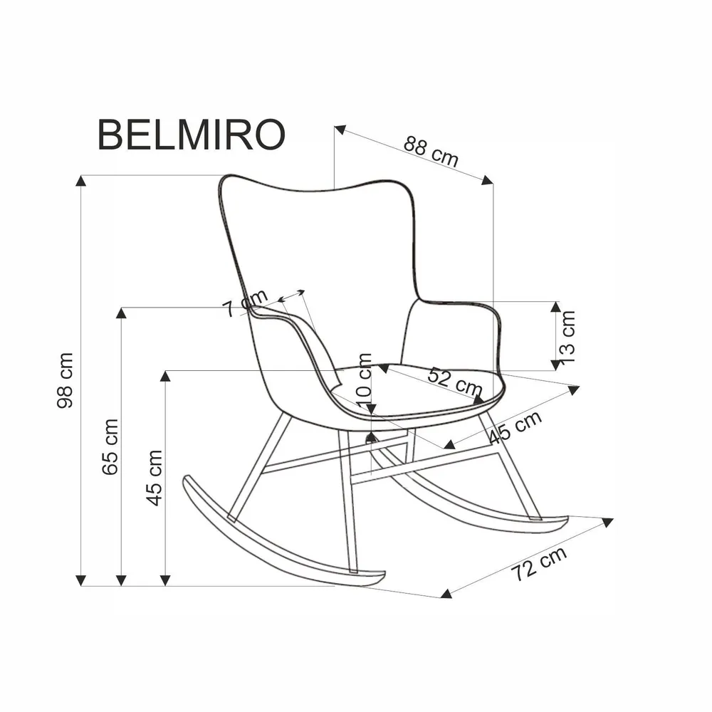 Кресло-качалка Belmiro оливковое