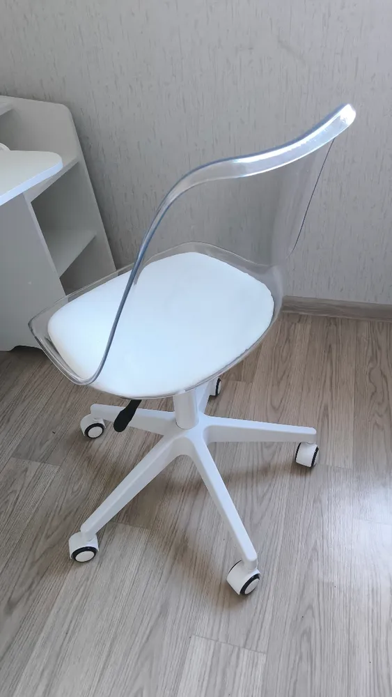 Компьютерное кресло Kolin с подушкой clear / white фото покупателя 2