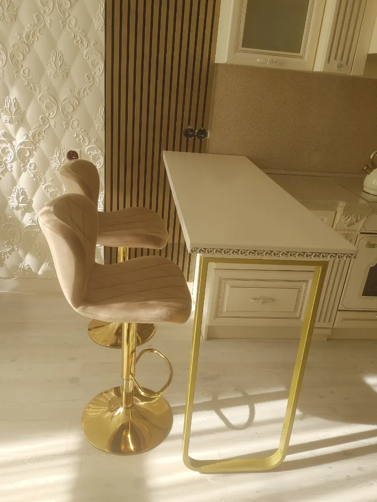 Барный стул Porch dark beige / chrome фото покупателя 1