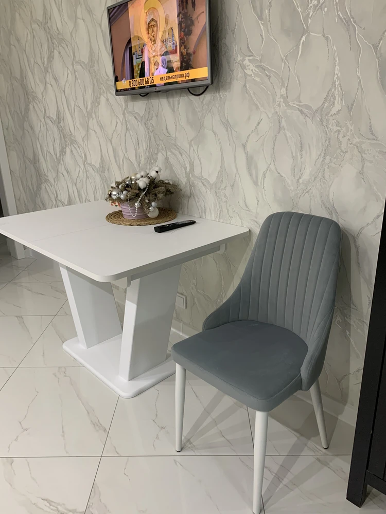 Стул на металлокаркасе Kora white / gray фото покупателя 43
