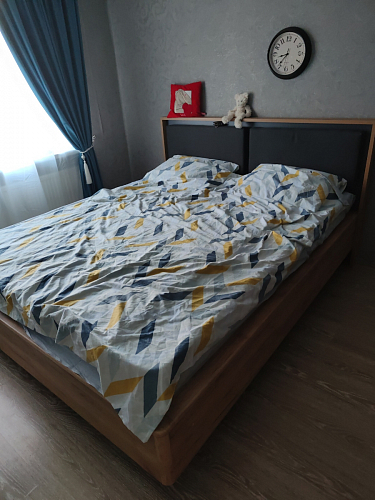 Полутораспальная кровать Клауд 140х200 парящая дуб крафт золотой / антрацит фото покупателя 317