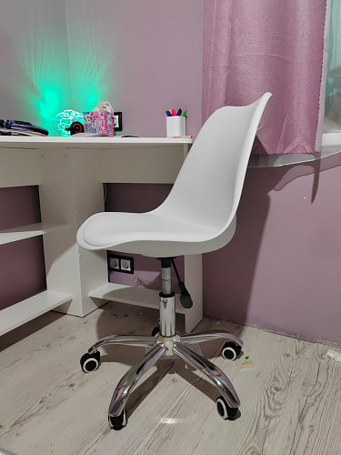 Компьютерное кресло Kolin с подушкой clear / white фото покупателя 251