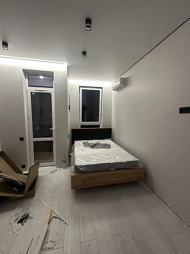 Полутораспальная кровать Клауд 140х200 парящая дуб крафт золотой / антрацит фото покупателя 109