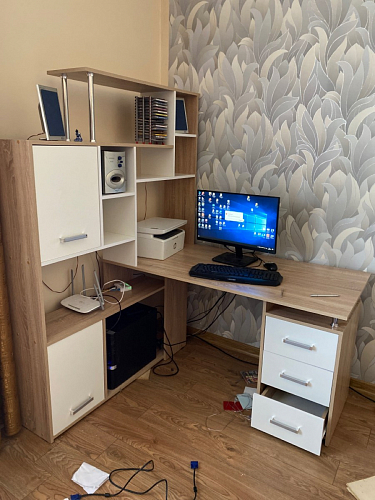 Компьютерный стол КС15 правый дуб сонома фото покупателя 48