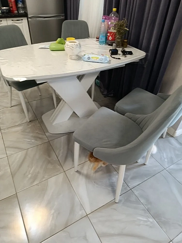 Стул на металлокаркасе Kora white / gray фото покупателя 47