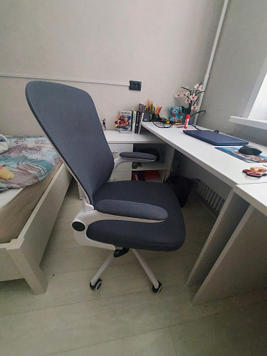 Компьютерное кресло Konfi blue / white фото покупателя 45