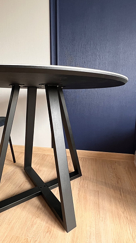 Стеклянный стол Норфолк 100 золото фото покупателя 47
